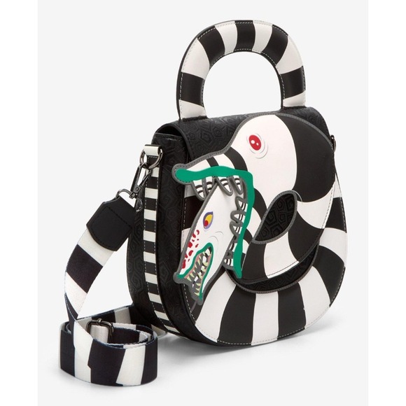 NEW LOUNGEFLY Beetlejuice Sandworm Crossbody Bag Purse - Picture 1 of 4